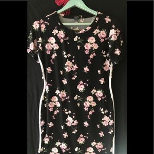 Floral T shirt dress